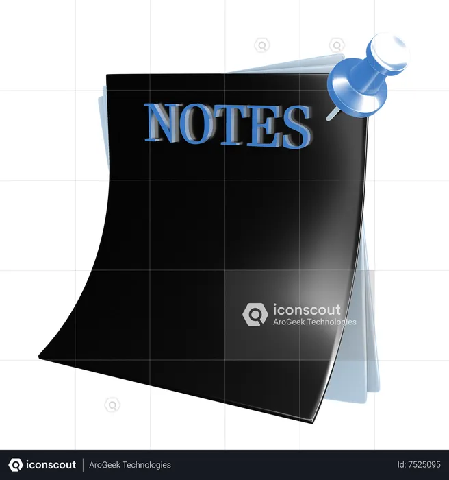 Sticky notes  3D Icon