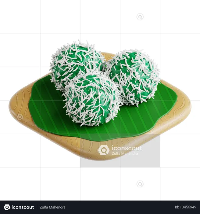 Sticky Rice Cake (Klepon)  3D Icon