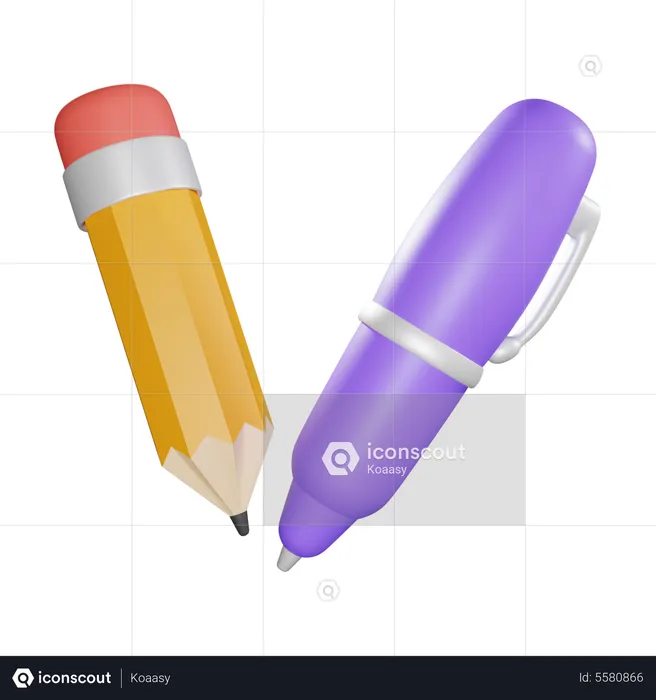 Kugelschreiber Bleistift  3D Icon