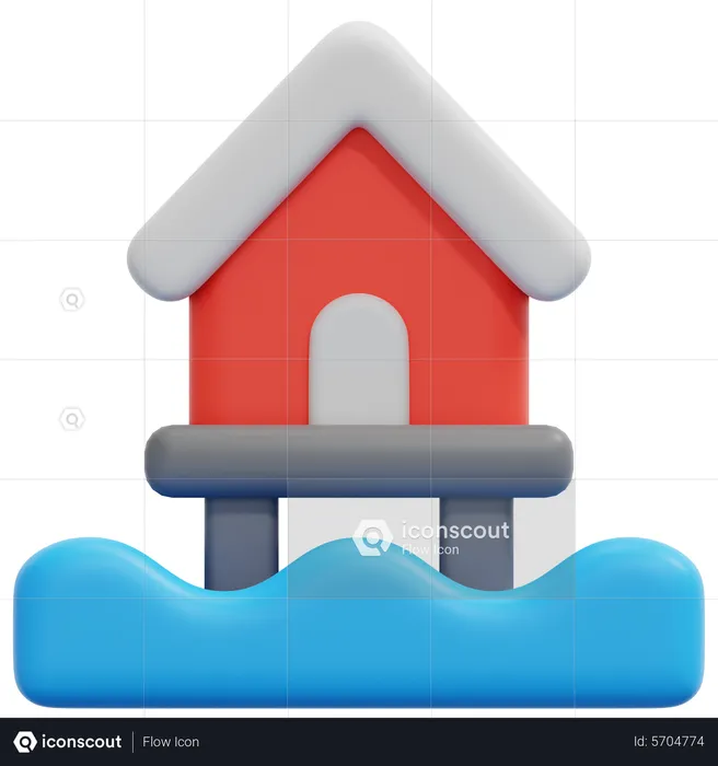 Stilt House  3D Icon