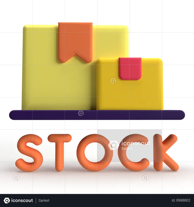 Stock  3D Icon