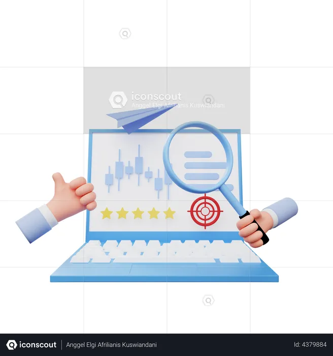 Stock analysis  3D Illustration