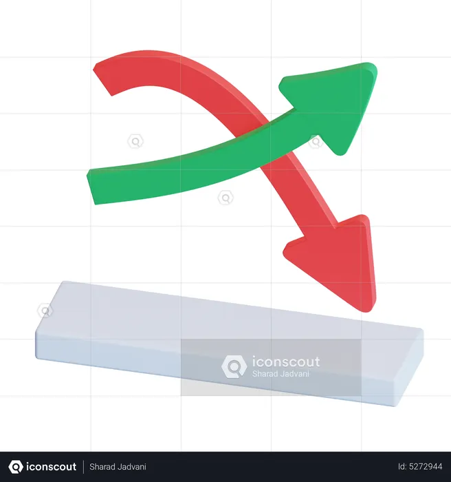 Stock Chart  3D Icon