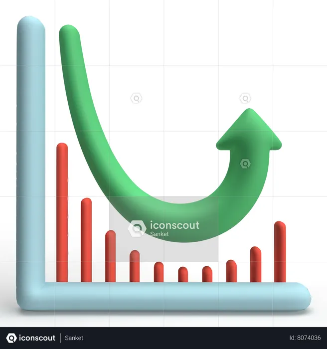 Stock Graph  3D Icon