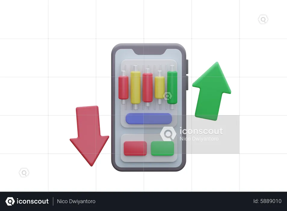 Stock Market App  3D Icon