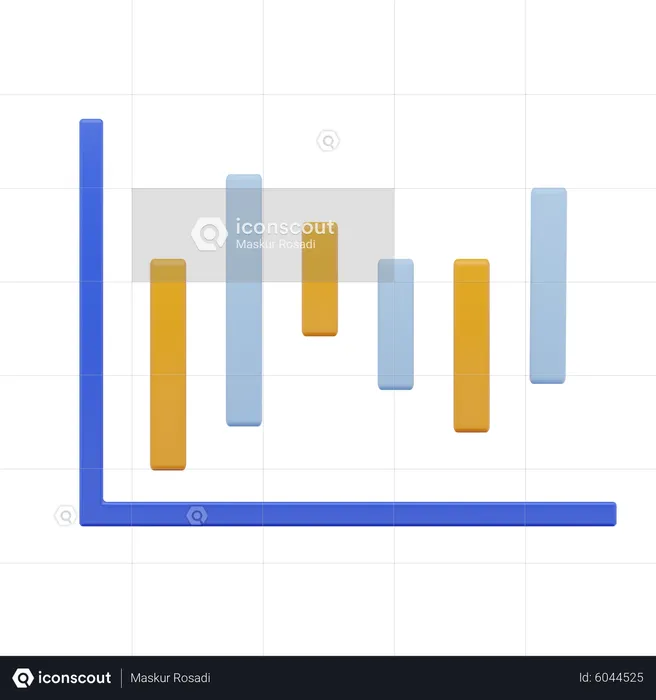 Stock Market Chart  3D Icon