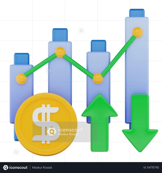 Stock Market Investment  3D Icon