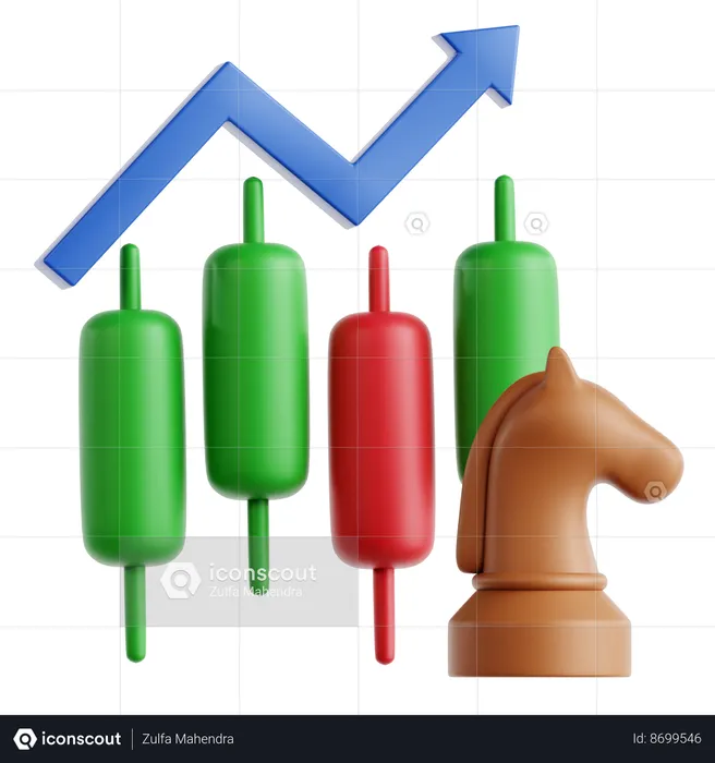 Stock Market Strategy  3D Icon
