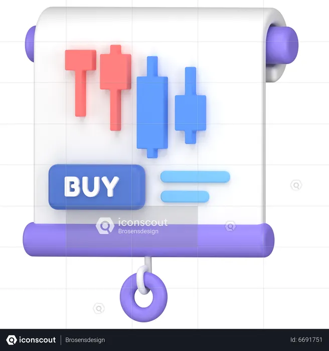 Stock recommendation  3D Icon