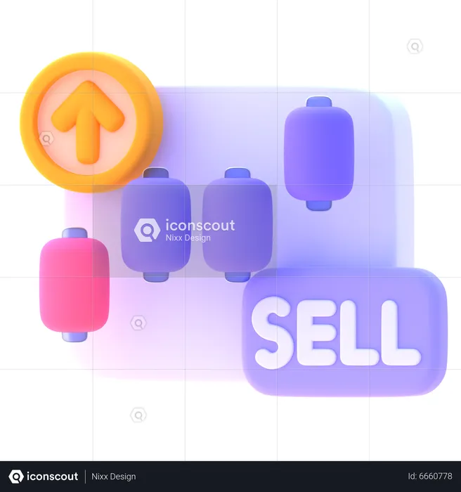 Sell  3D Icon
