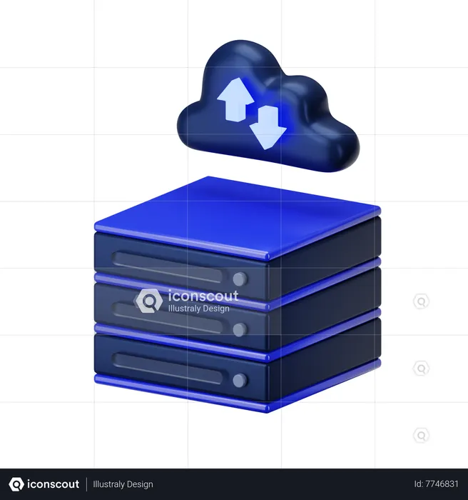 Stockage en ligne  3D Icon