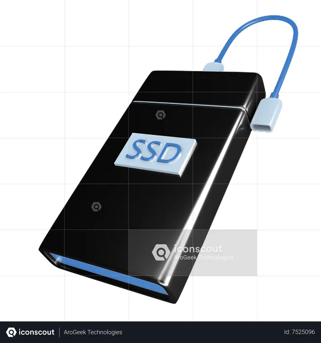 Stockage ssd  3D Icon