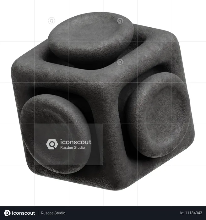 Stone Abstract Shapes  3D Icon