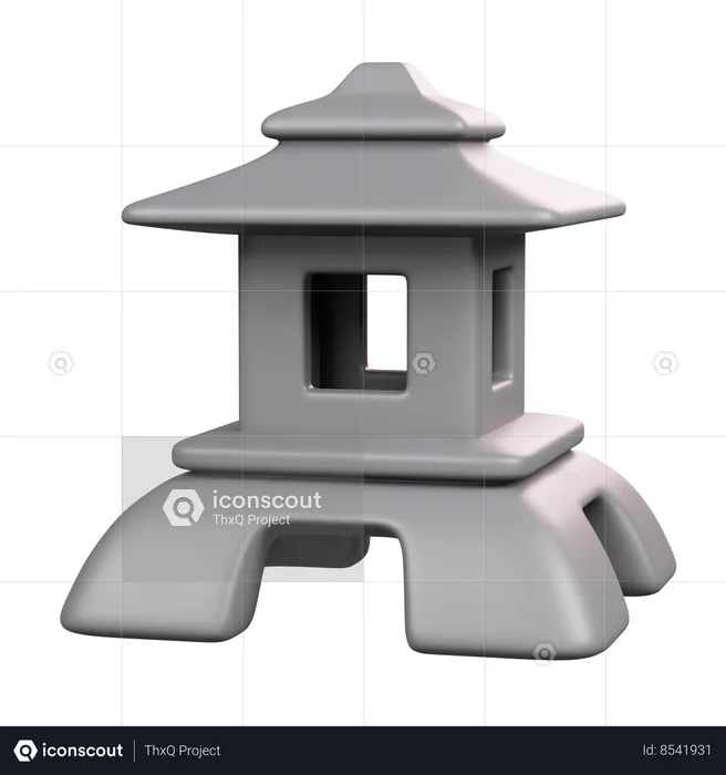 Stone Lantern  3D Icon