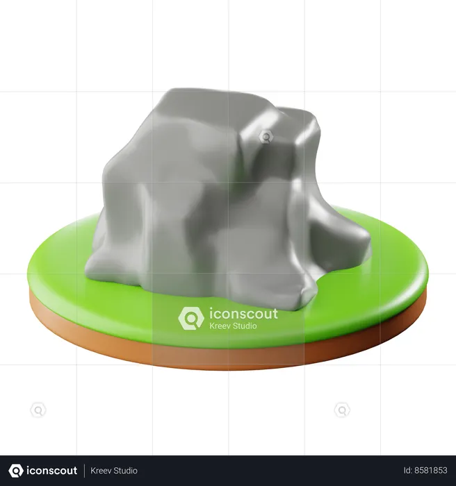 Stone Rock  3D Icon