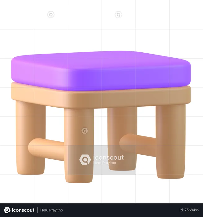 Stool  3D Icon