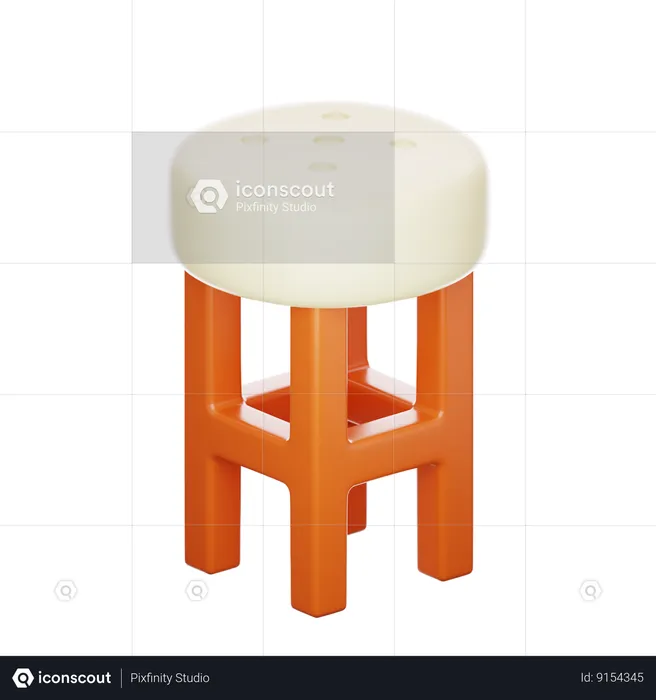 Stool  3D Icon