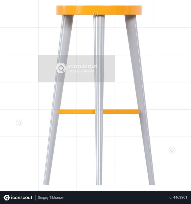 Stool  3D Illustration