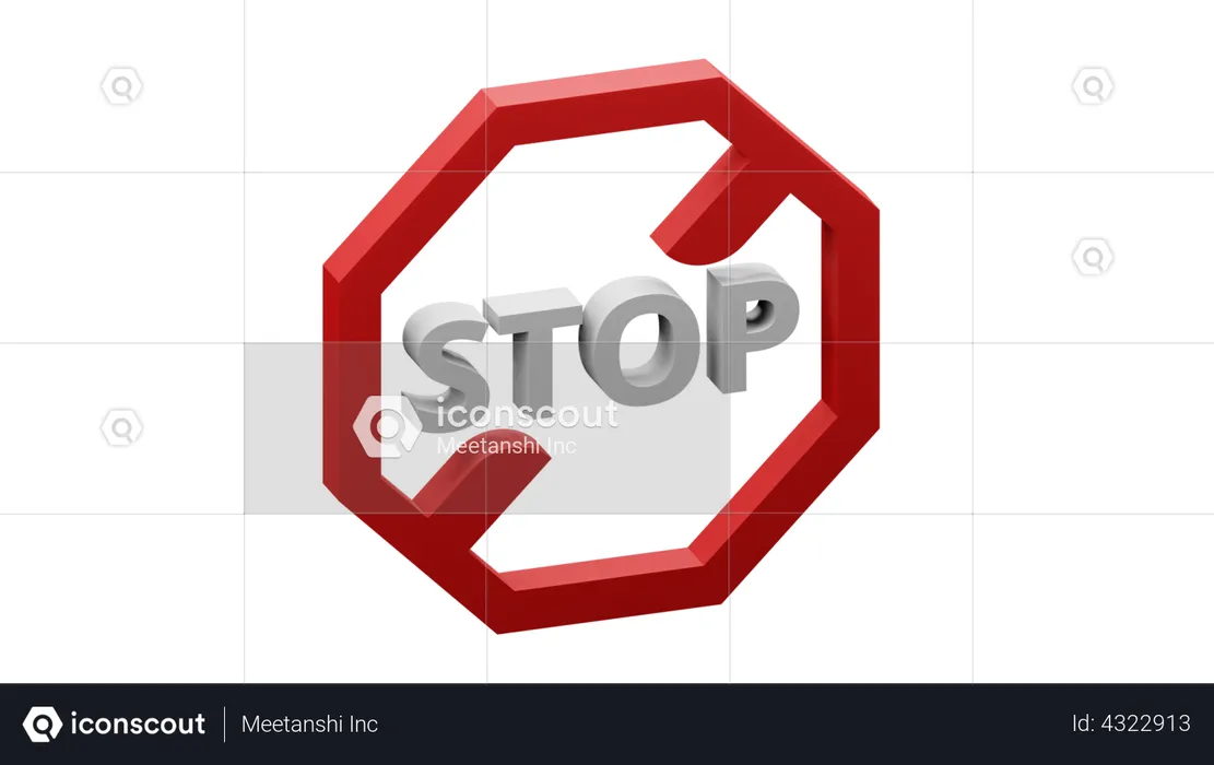 Stop  3D Illustration