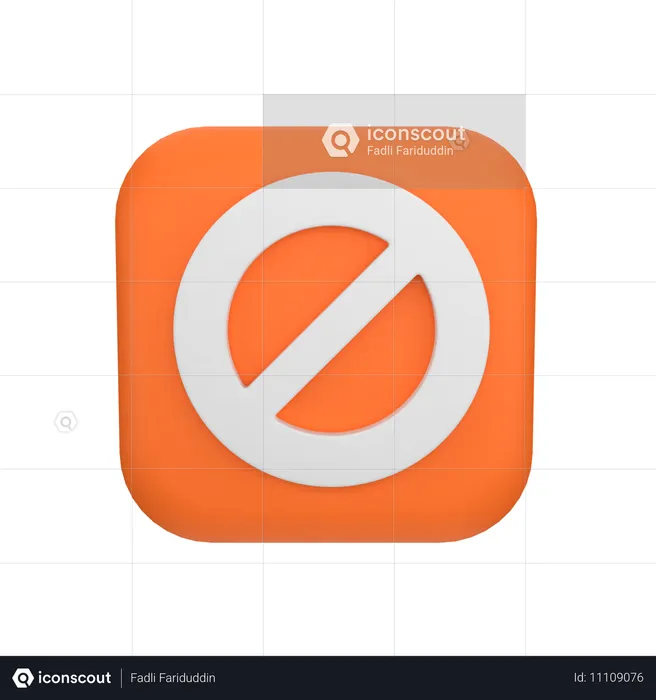 Stop Blocked  3D Icon