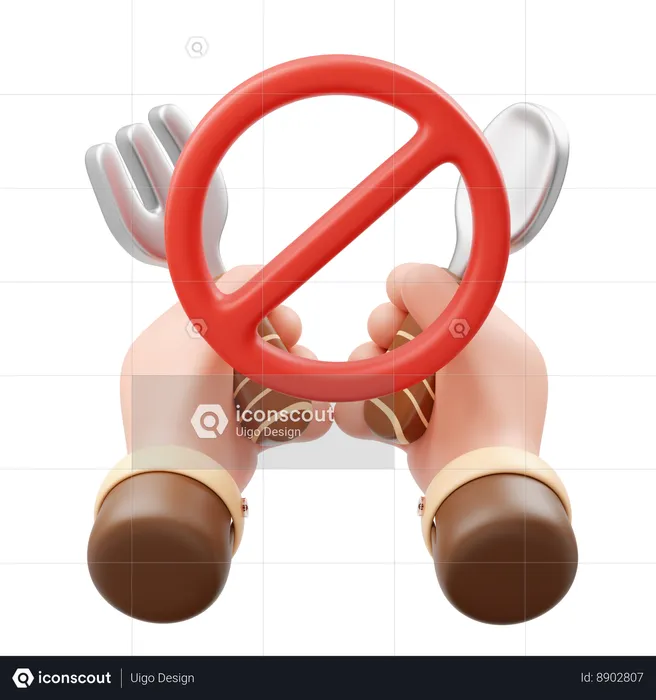 Stop Eating  3D Icon