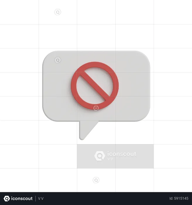 Stop message  3D Icon
