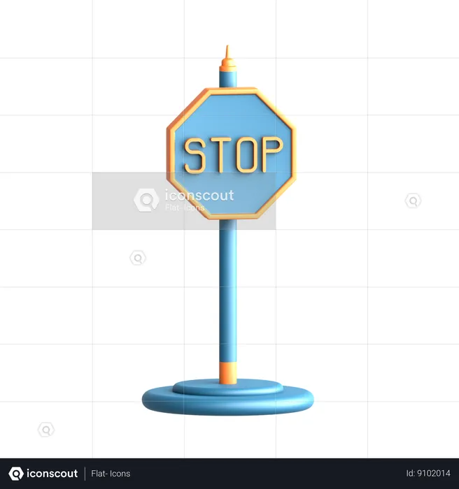 Stop Sign  3D Icon