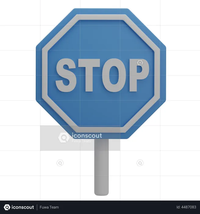 Stop Sign  3D Illustration