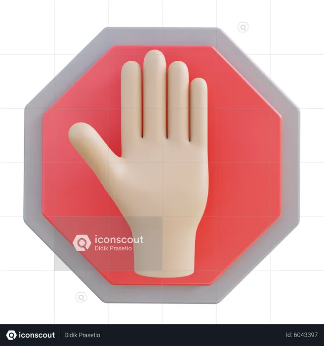 Stop Sign  3D Icon