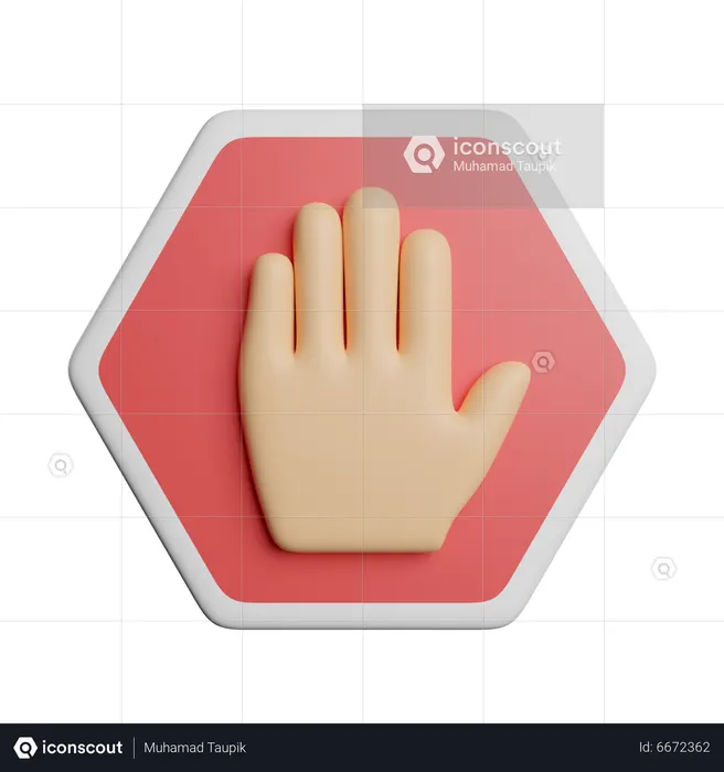 Stop Sign  3D Icon