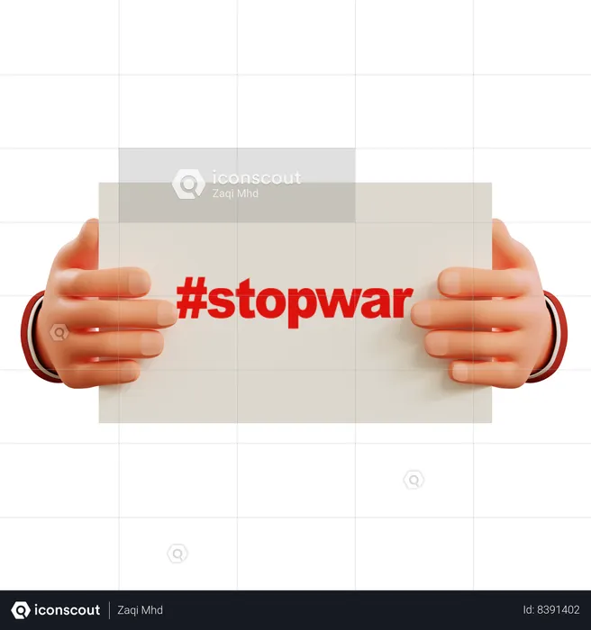 Stop War Emoji 3D Icon