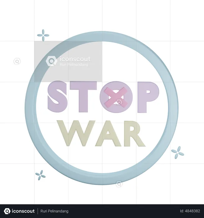 Stop War  3D Icon
