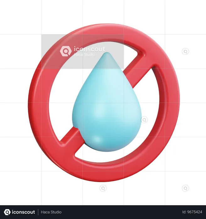 Stop Water  3D Icon