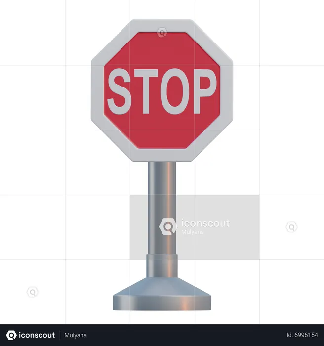 Stoppschild  3D Icon