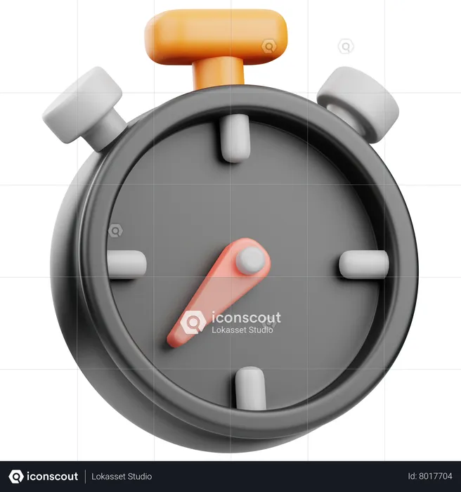 Stopwatch  3D Icon