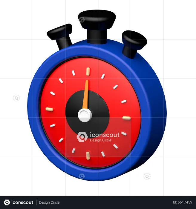 Stopwatch  3D Icon