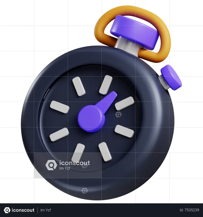 Stopwatch  3D Icon