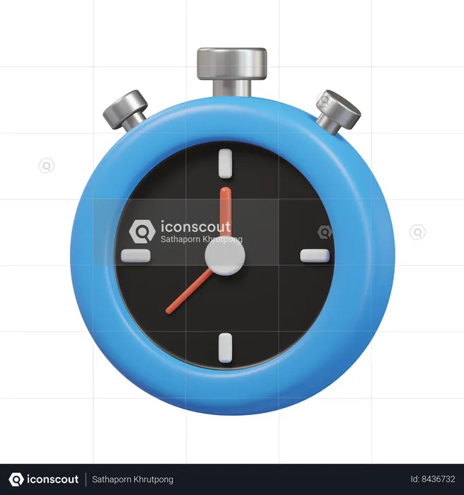 Stopwatch  3D Icon