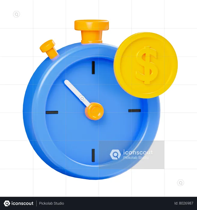 Stopwatch  3D Icon