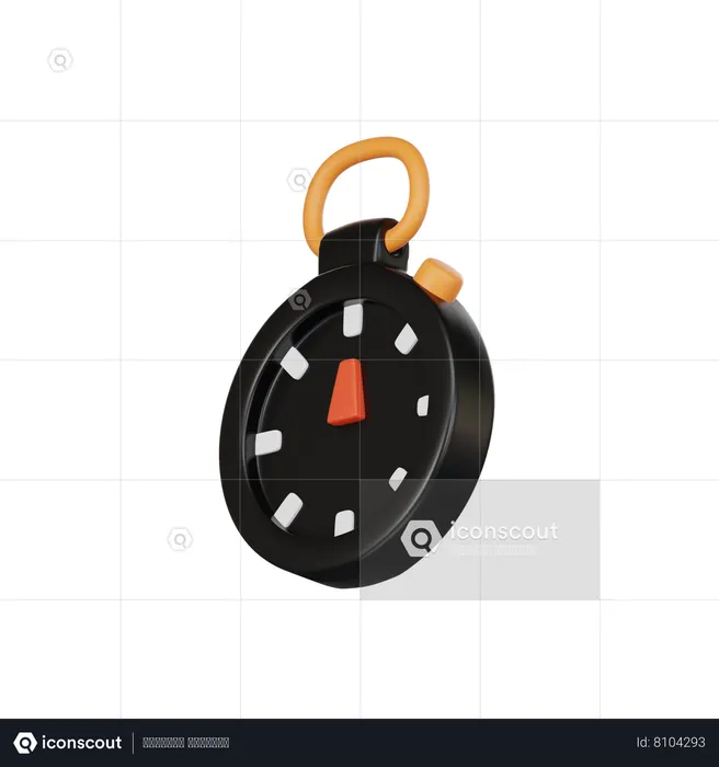 Stopwatch  3D Icon