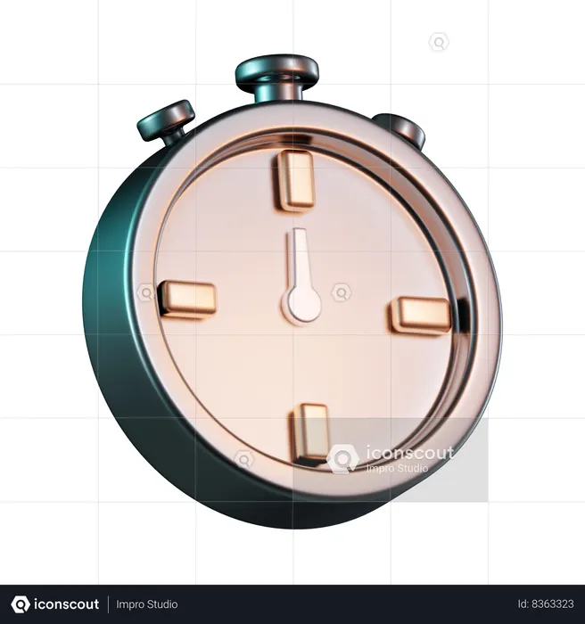Stopwatch  3D Icon