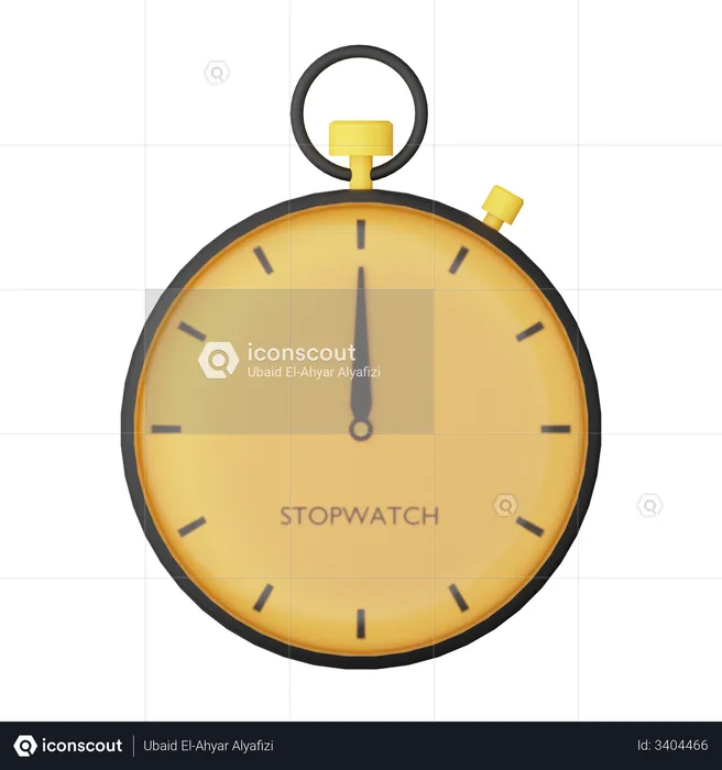 Stopwatch  3D Illustration