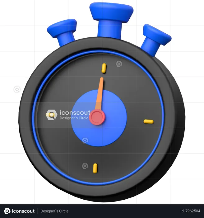Stopwatch  3D Icon