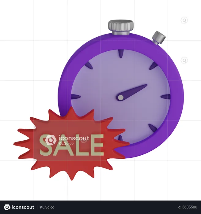 Stopwatch sale  3D Icon