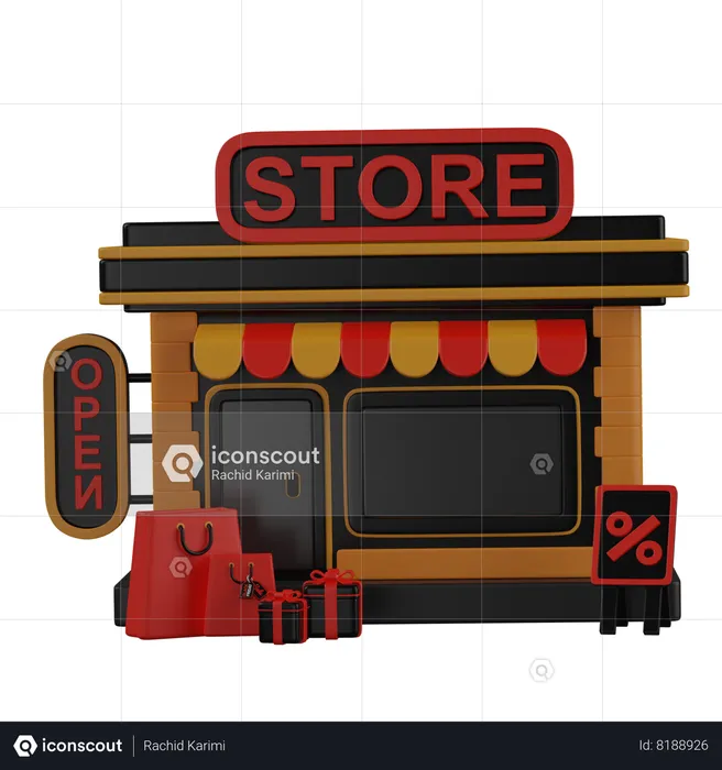 Store  3D Icon