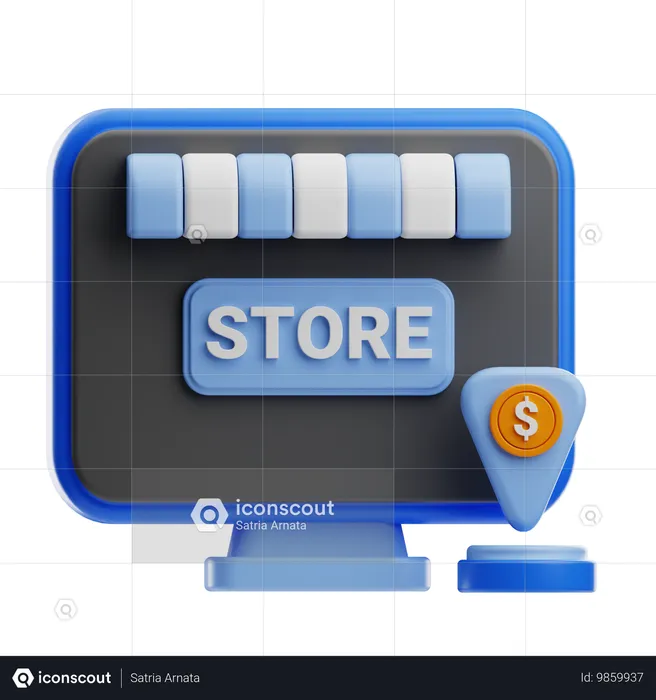 Store location  3D Icon