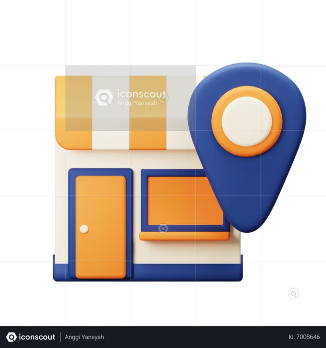 Store Location  3D Icon