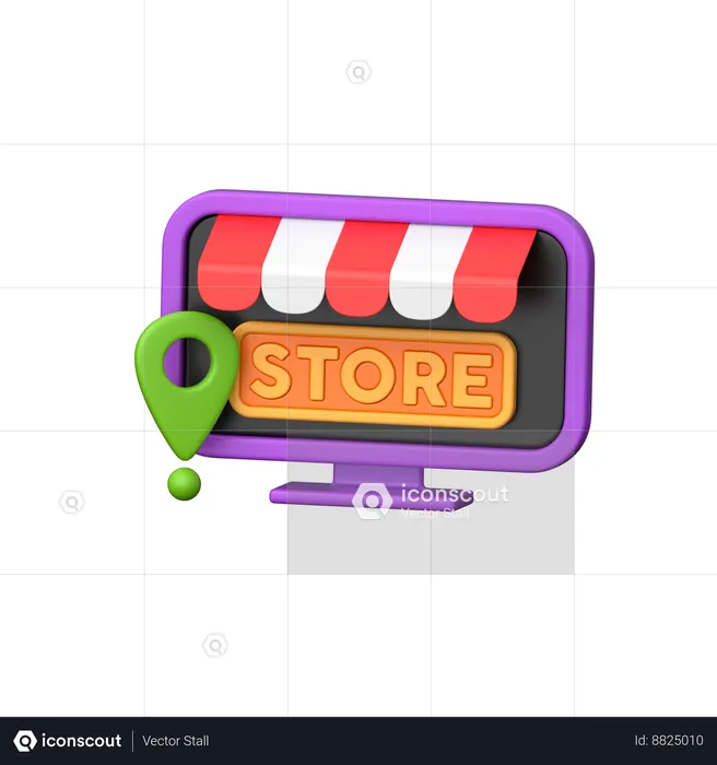 Store Location  3D Icon