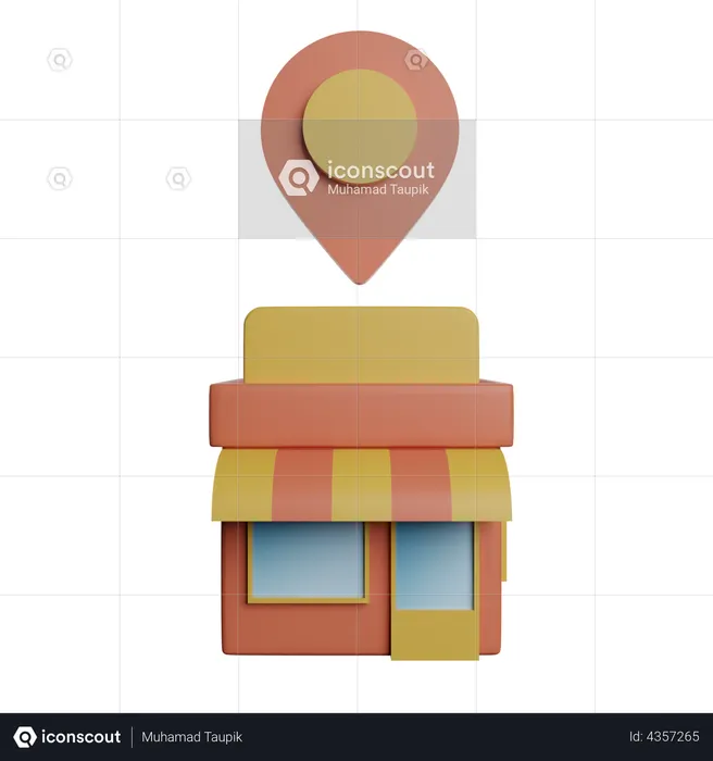 Store Location 3D Illustration download in PNG, OBJ or Blend format