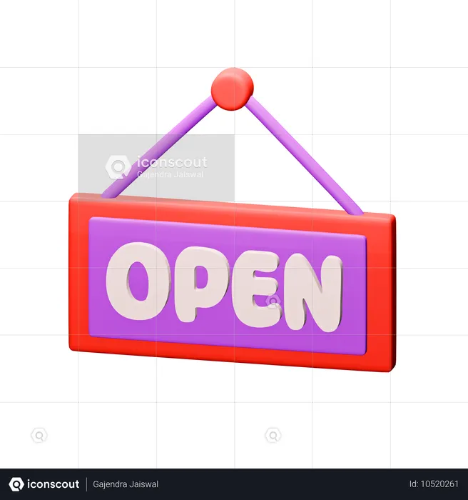 Store Open  3D Icon